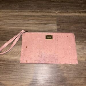Juicy Couture Embossed Pink Wristlet